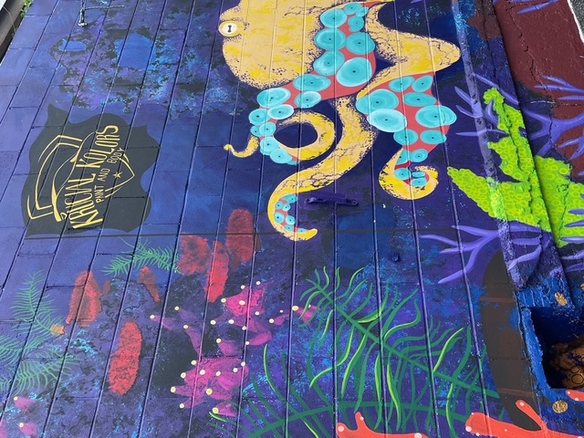 Murray the octopus mural, view 13.